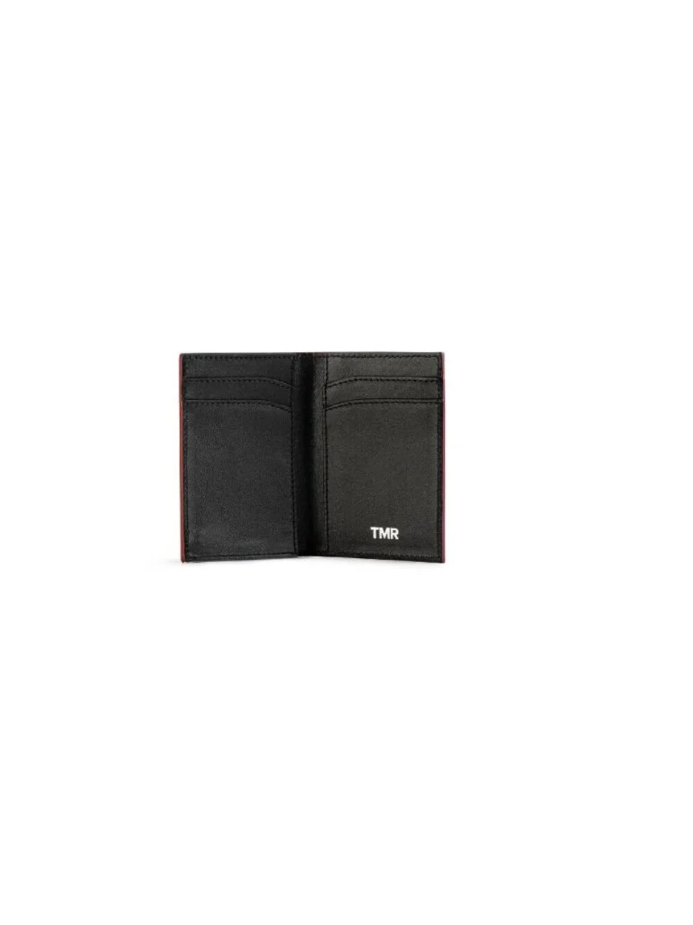 Italian Leather 5 Pocket Credit Card Case - Black Croc Embossed